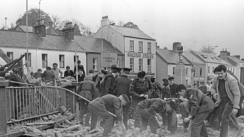 The aftermath of 1987&#39;s Poppy Day bomb in Enniskillen where 11 people were killed. Picture by Pacemaker 