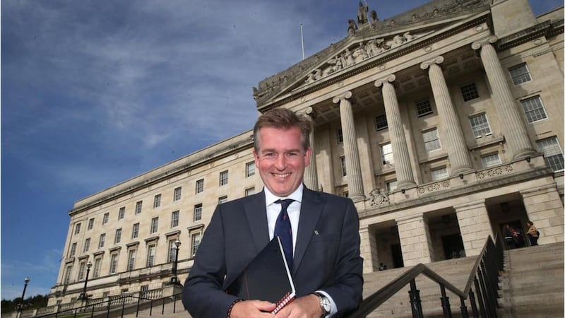 Journalist and broadcaster Mark Carruthers at Stormont earlier this week Picture: Hugh Russell 