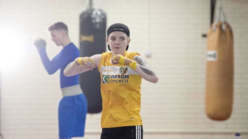 Kristina O&#39;Hara could have been playing football for Nottingham Forest ladies but opted to stick with boxing - and now she is getting ready to compete at the Commonwealth Games. Picture by Mark Marlow 