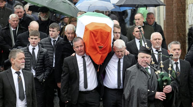 The funeral of Dickie Glenholmes. Picture by Mal McCann. 
