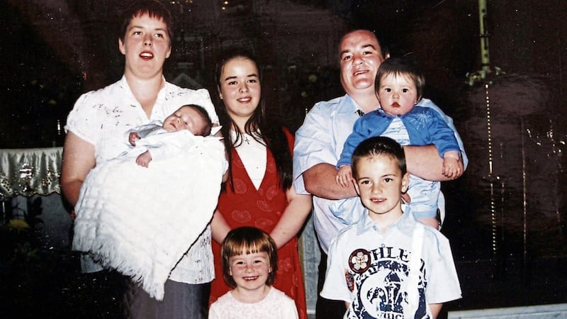 Arthur and Lorraine McElhill with their children James, Caroline, Bellina, Sean and Clodagh 