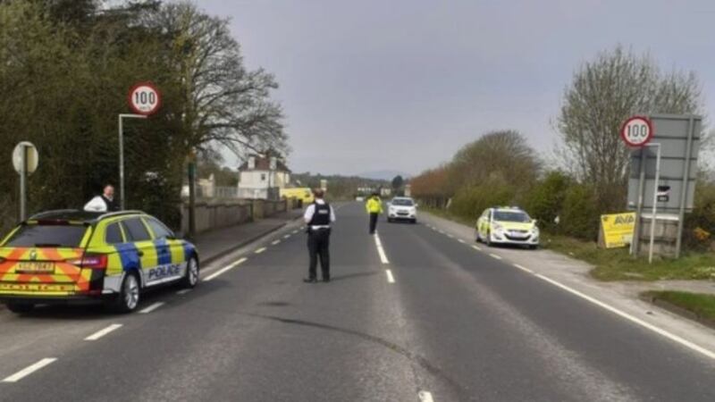 The PSNI conducted patrols and check points with gardai, including this one on the Derry/Donegal border, over Easter. Picture from PSNI, Twitter&nbsp;