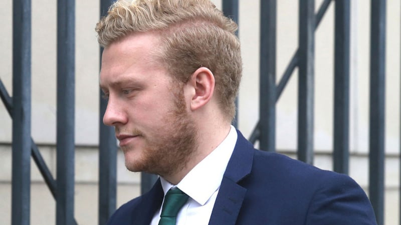 Stuart Olding pictured leaving court this morning&nbsp;