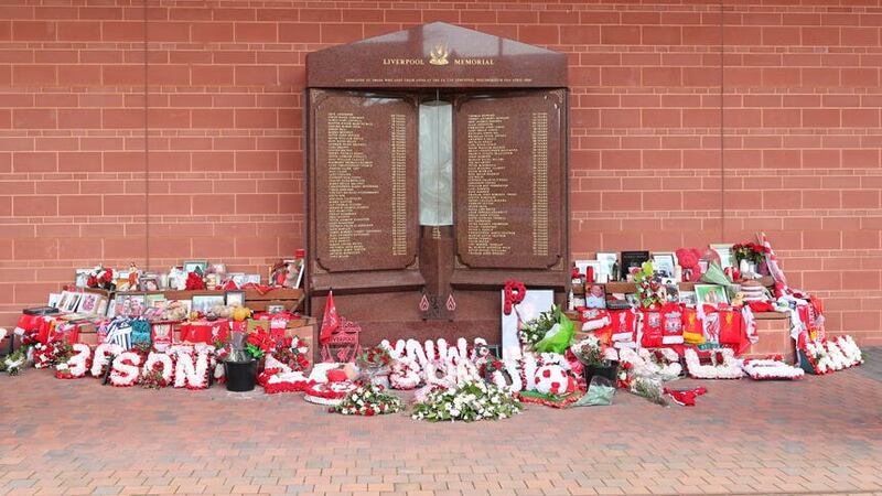 The Hillsborough Memorial outside Anfield (Peter Byrne/PA)