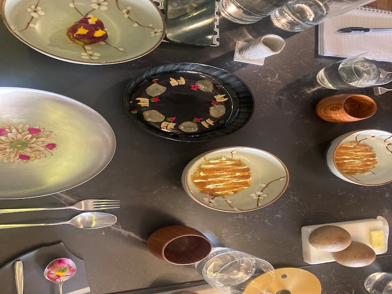A dining experience at the three Michelin starred AM par Alexandre Mazzia in Marseille.