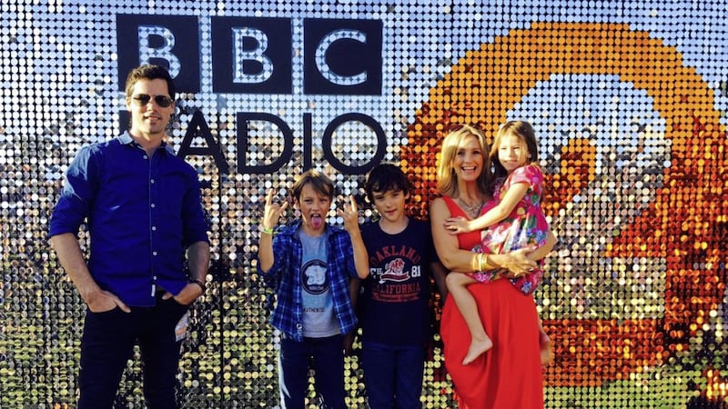 Co Derry singer and musician Cara Dillon with her husband Sam Lakeman and their children Noah, Colm and Elizabeth 