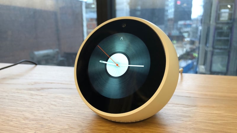 The Echo Spot is an Alexa-powered alarm clock.