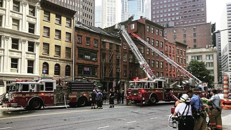 A fire has caused severe damage to the Dead Rabbit bar in NYC 
