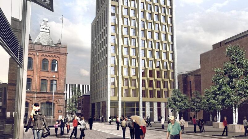 The proposed build to rent development at Academy Street, which would create 105 one and two-bedroom apartments in Belfast city centre. Picture:&nbsp;&copy; Academy Street by developer Lacuna / Watkin Jones and architects Feilden Clegg  Bradley Studios