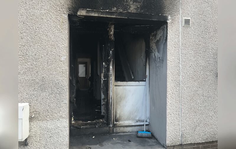 &nbsp;Damage caused to a family home in Antrim in an arson attack. Picture by Hugh Russell