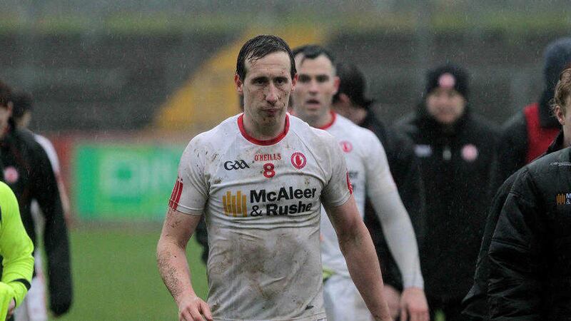 Tyrone midfielder Colm Cavanagh leaves the pitch after the win over Cavan at Healy Park, Omagh. Picture by Colm O&#39;Reilly 