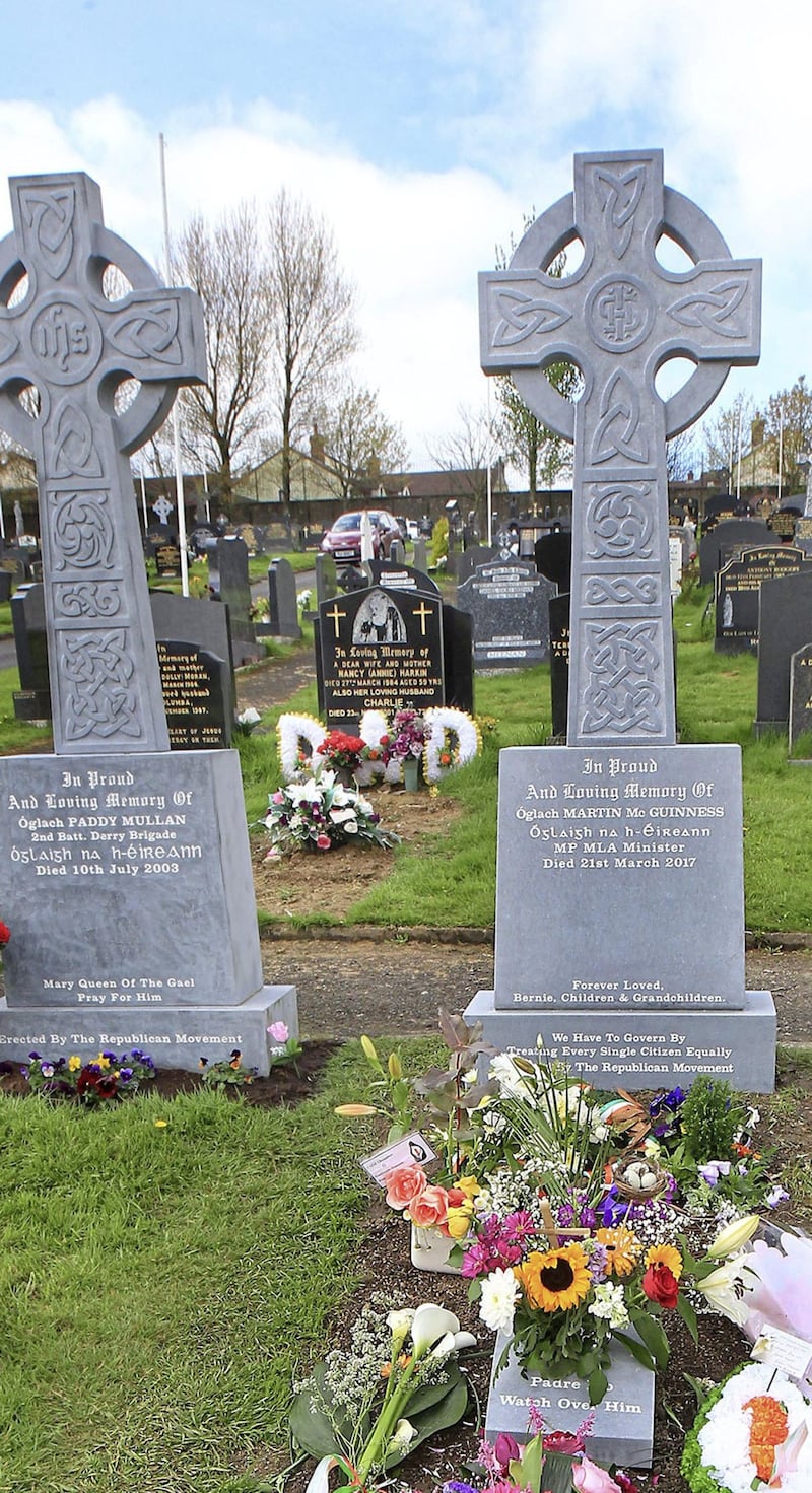 Martin McGuinness&#39;s grave at Derry City Cemetery. Picture by Margaret McLaughlin 