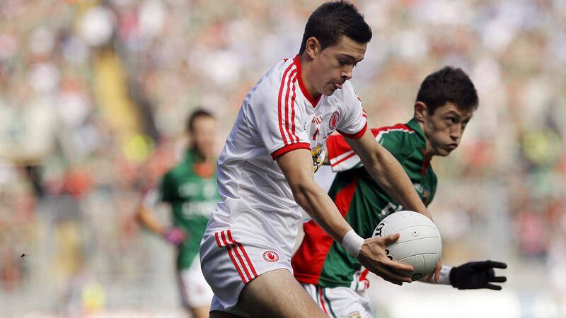 Conor McKenna in action for Tyrone in the 2013 All-Ireland MFC final at Croke Park. Picture Colm O&#39;Reilly 