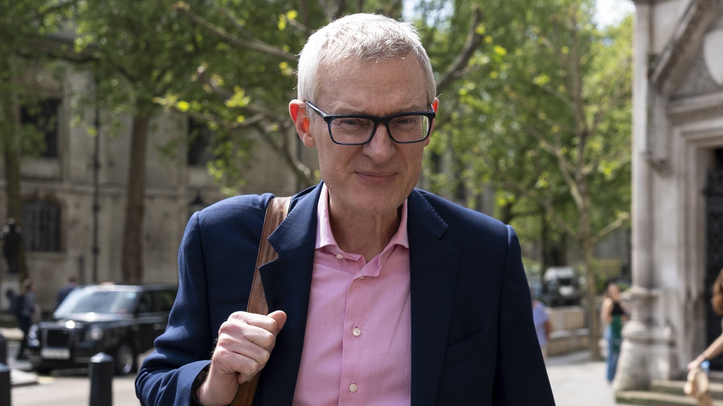 Jeremy Vine arrives at the Royal Courts of Justice in London for the first hearing in the libel claim brought by himself against Joey Barton
