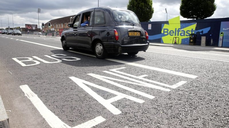 New Glider bus lane restrictions have come into effect in west Belfast. Picture by Mal McCann 