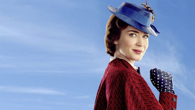 Emily Blunt as Mary Poppins in Mary Poppins returns 