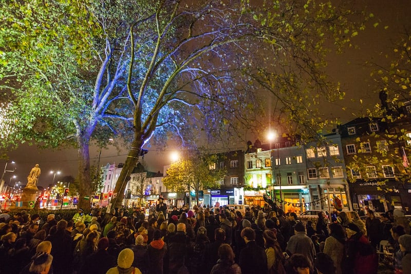 A previous Islington menorah lighting shows how many people usually attend the event
