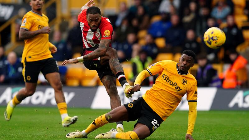 Brentford’s Ivan Toney added a second at Molineux