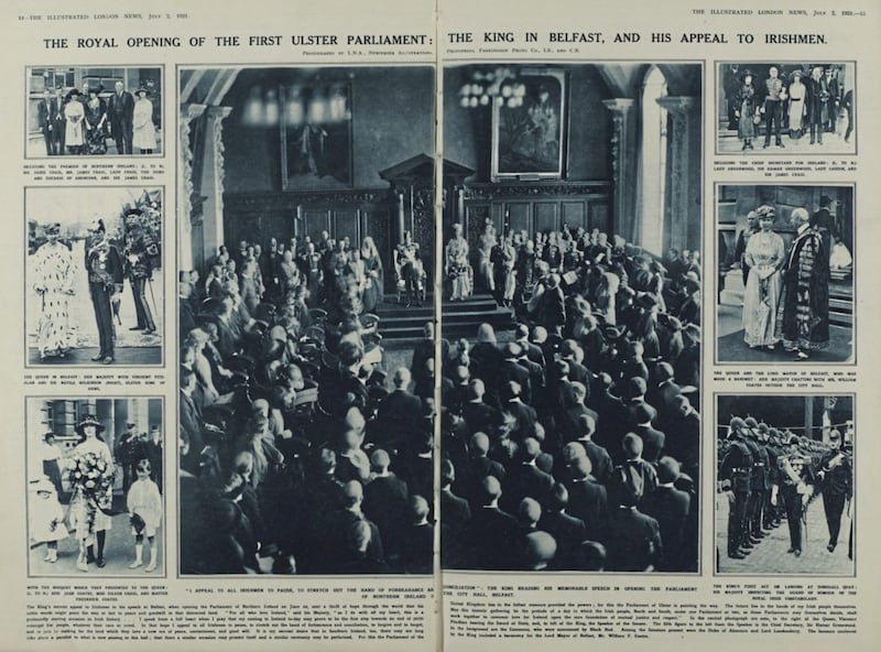 The Illustrated London News report of the official opening of the Northern Ireland Parliament by King George V 