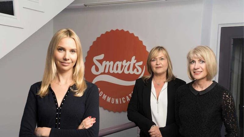 Managing partner Helen Rainford, left, will head up Smarts&#39; new London office and is pictured alongside Smarts Communicate joint managing directors Pippa Arlow and Leontia Fetherston 