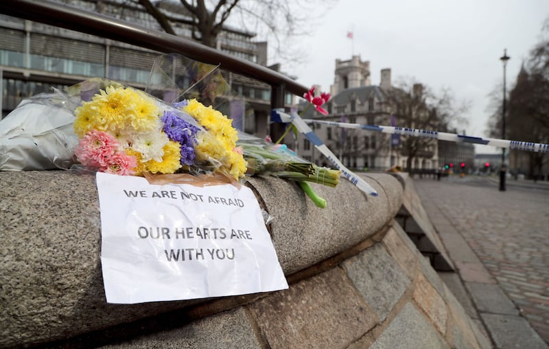&nbsp;Flowers left at the scene of the attack&nbsp;