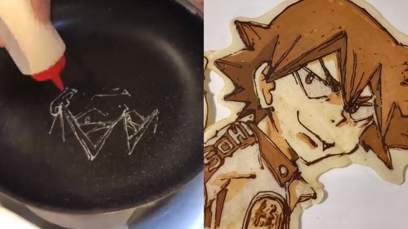 Japanese chef Keisuke Inagaki was inspired to create the pancake art while volunteering with children.