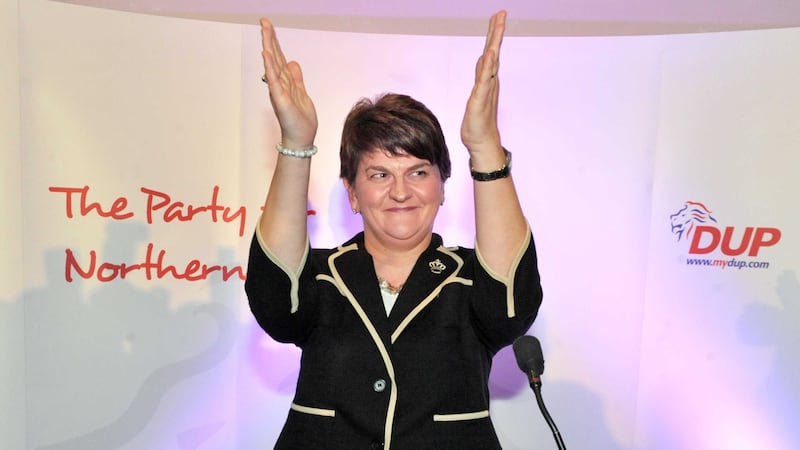 Arlene Foster is elected leader of the DUP taking over the hotseat from outgoing leader Peter Robinson&nbsp;