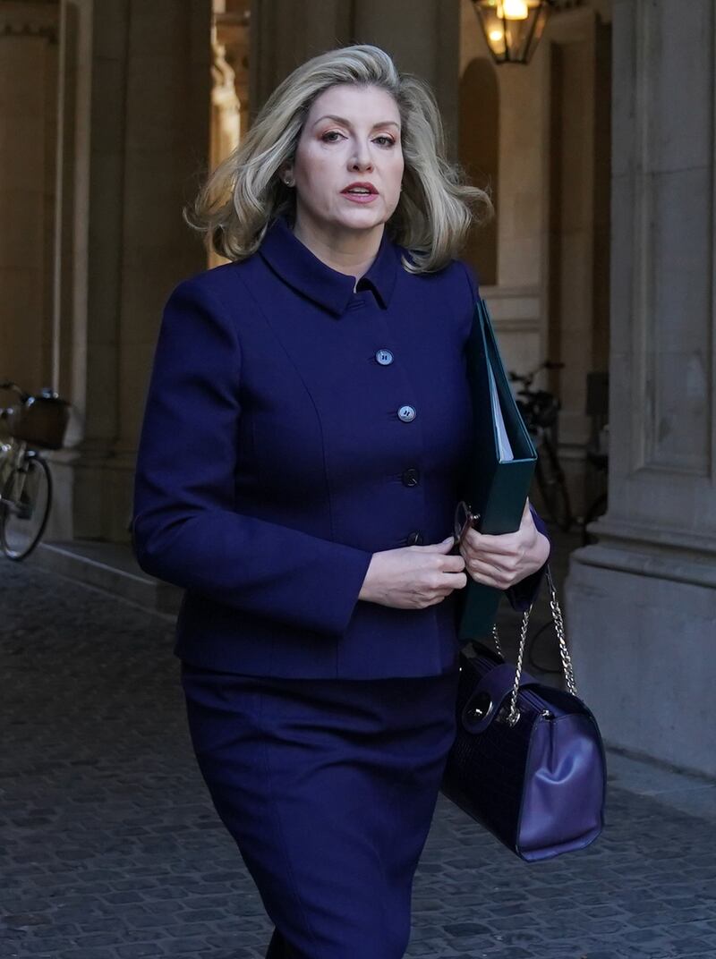 Leader of the House of Commons Penny Mordaunt arrives in Downing Street, London, for a Cabinet meeting