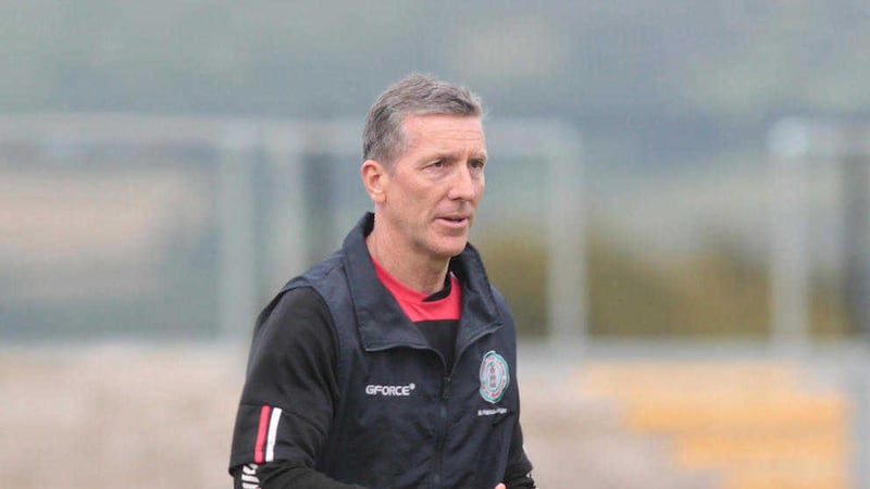 Damien Barton on the sidelines with Kilrea recently<br />Pictures: Margaret McLaughlin
