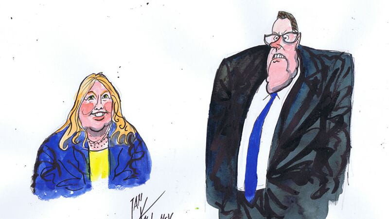 Alliance Party leader Naomi Long is hoping to win the seat from incumbent MP the DUP's Gavin Robinson. Cartoon by Ian Knox&nbsp;