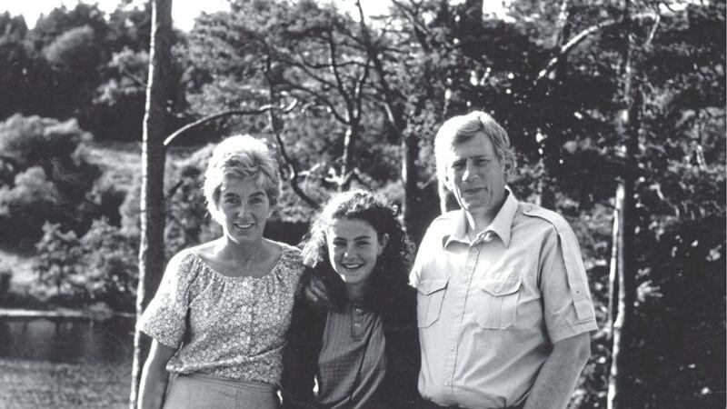 Seamus Mallon pictured on holiday in Ballinahinch, Connemara, in 1986 with his wife Gertrude and daughter Orla 