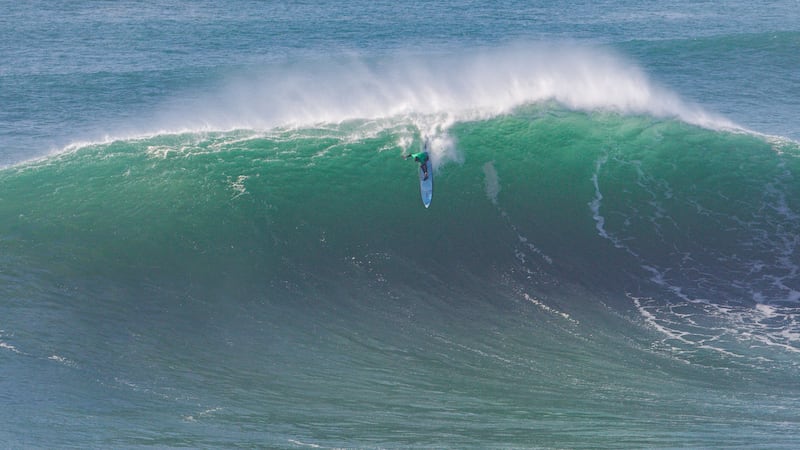 Twenty-four of the world’s best surfed 40ft waves off Nazare, Portugal, in the battle for victory.