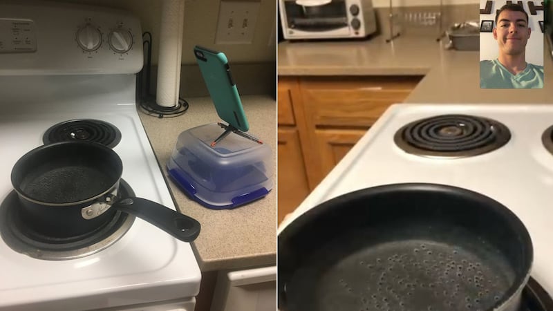 He didn’t want the water to boil over while he was in another room.