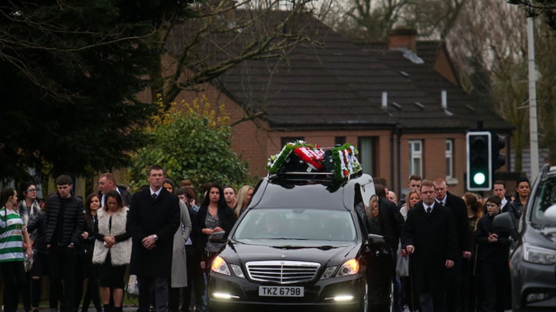 &nbsp;The funeral of Raymond Johnston