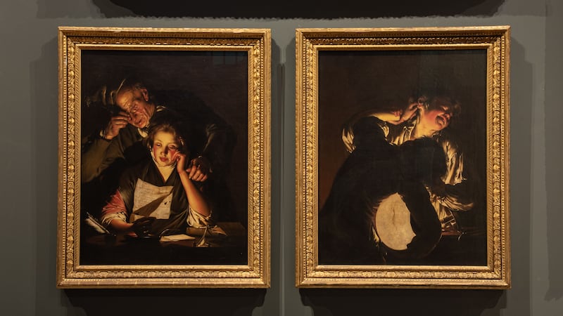 The two paintings by Joseph Wright are on long-term loan to Derby Museums from a private owner (OliverTaylor/Derby Museums/PA)