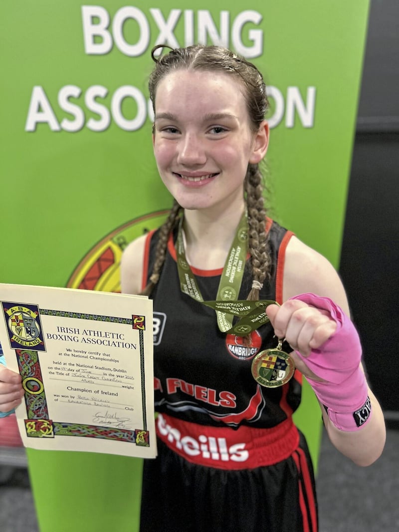 Paige Nickles, from the Banbridge Boxing Club, landed the 48kg Irish cadet crown in Dublin at the weekend 