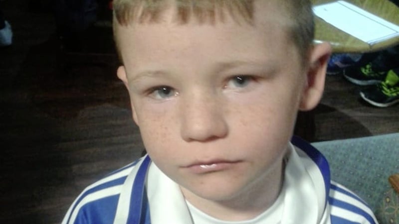 Ciaran &Oacute;g Boyd (7), who plays for St John's GAC in west Belfast, had a knife held to his stomach
