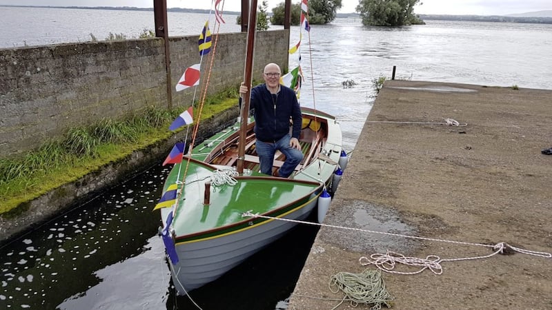 Malachy McErlane with his new boat &lsquo;Mo Aistear&rsquo;, which means &#39;my journey&#39; in English 