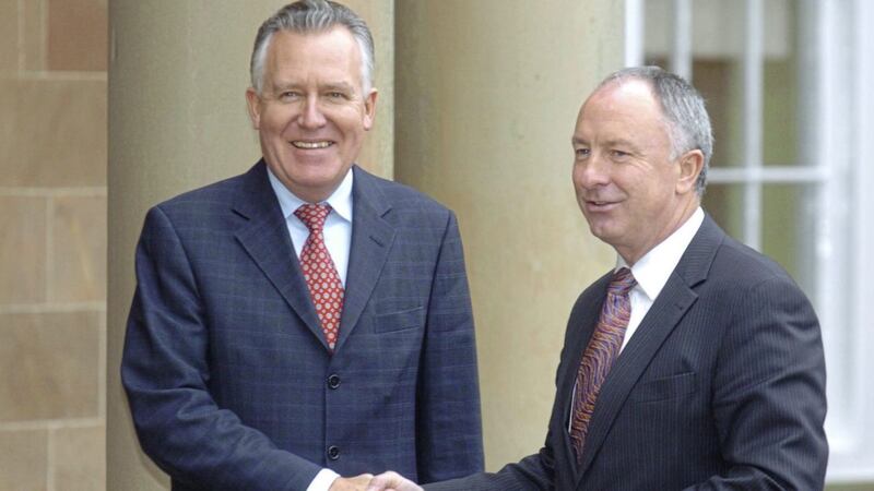 Secretary of State Peter Hain and Republic&#39;s Foreign Minister Dermot Ahern at Hillsborough Castle during 2005 talks aimed at restoring the power-sharing executive. Picture by Arthur Allison/Pacemaker 