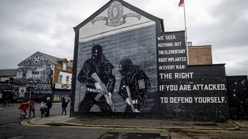 A UVF mural on the wall of a property on the Lower Newtownards Road in east Belfast. Picture by Liam McBurney/PA Wire 