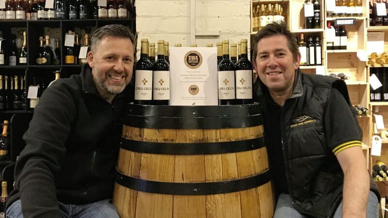Peter (left) and Neal McAlindon scooped a gold medal at the prestigious international Sommelier Wine Awards for a wine they produce in Spain 