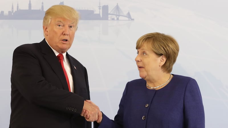 The German leader’s facial expressions are incredible.
