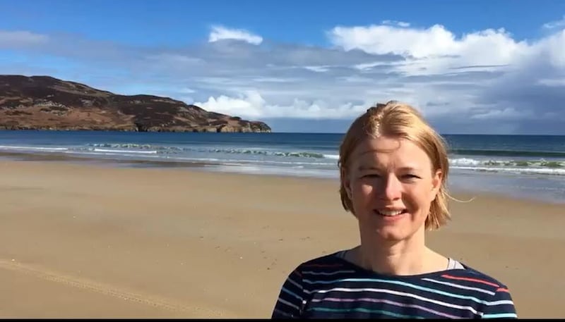 Anne Madden pictured in Dunfanaghy, Co Donegal near the setting for her book The Wilderness Way