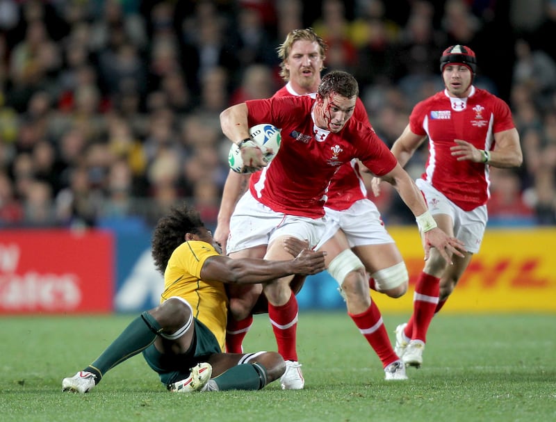 George North in action for Wales at the 2011 World Cup in New Zealand