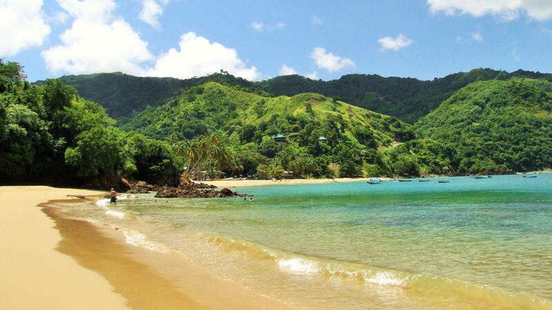 Castara Bay and its two beaches, Tobago 
