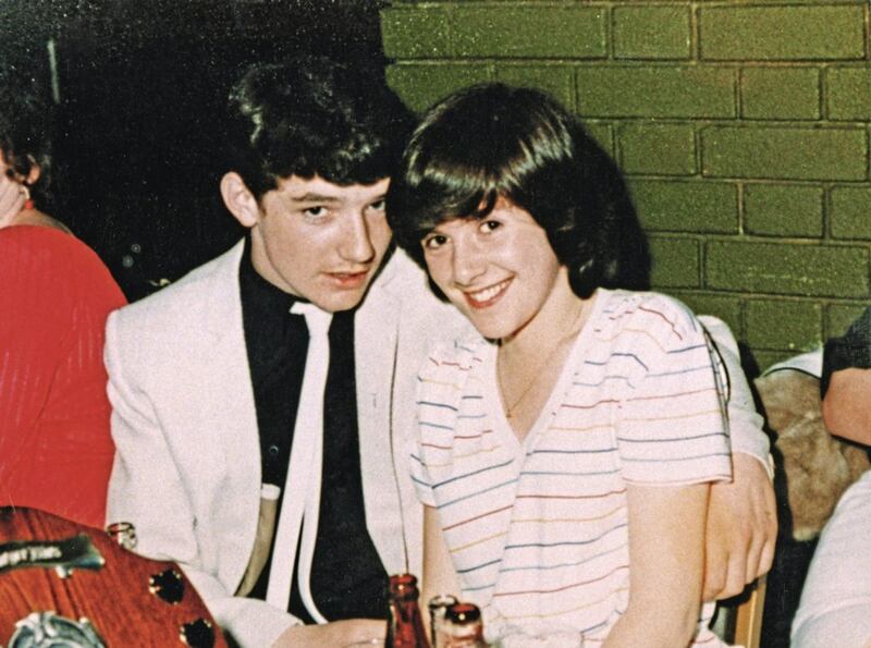Paul Ferris and future wife Geraldine McCaugherty in the early 1980s 