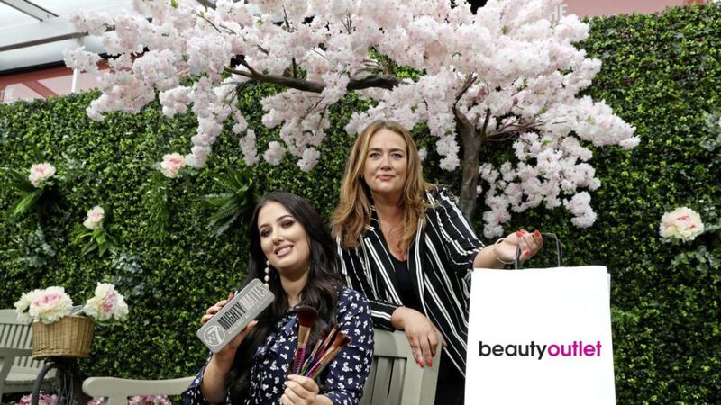 Louise McDonnell, owner of LMD Salon and Leona Barr, centre manager, The Junction Retail and Leisure Park, announce the opening of the Beauty Outlet 