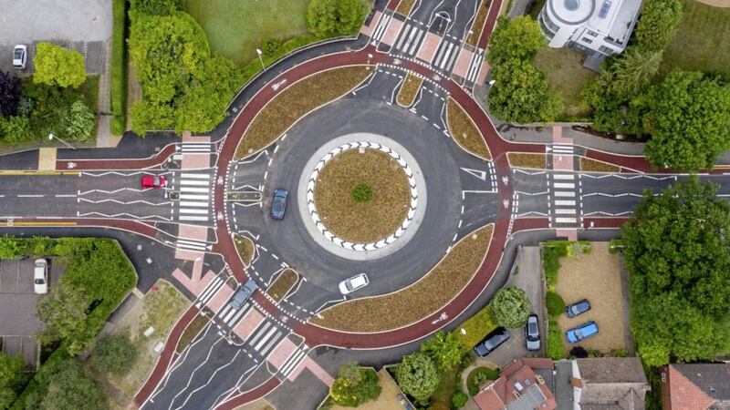 The UK&#39;s first Dutch-style roundabout, which prioritises cyclists and pedestrians over motorists, has opened in Cambridge. Picture by Joe Giddens/PA Wire 