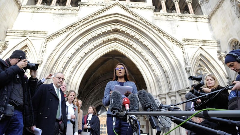 Gina Miller speaks to the media at the High Court in London last month. Picture by Dominic Lipinski, Press Association 