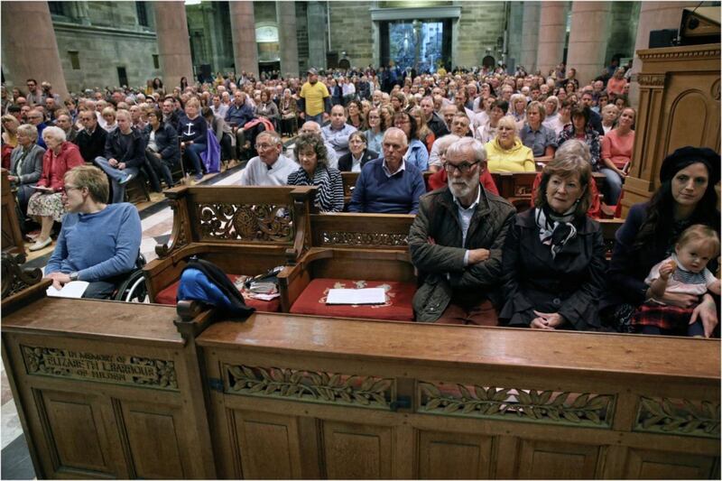 The &#39;For the Soul of the Nation&#39; prayer gathering was held in St Anne&#39;s Cathedral in Belfast on Tuesday. Picture by Hugh Russell 